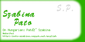 szabina pato business card